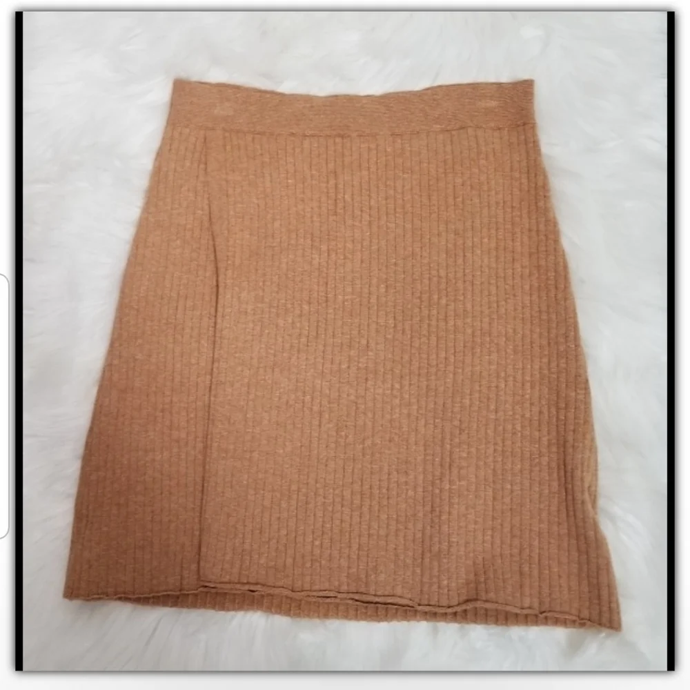 Free People skirt faux wrap style raw bottom hem